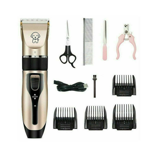 Dog Clipper, Professional dog clipper for cats and animals, Noise lower than 50 db, Rechargeable batteries, 5 positions, 4 hours of use with Scissors