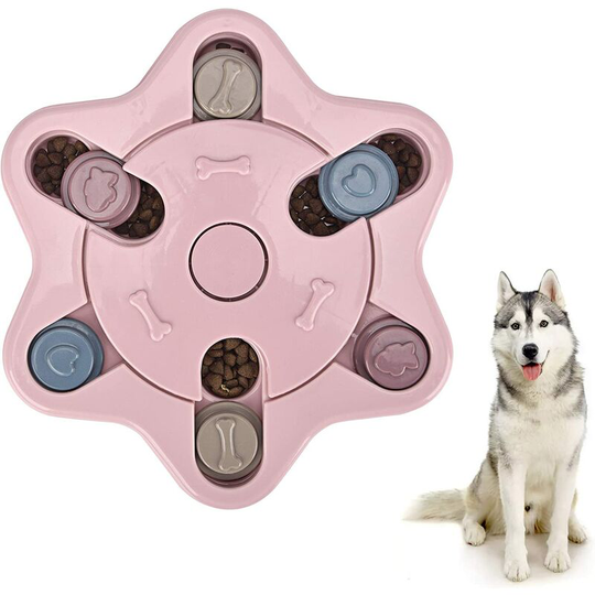 Dog Puzzle Feeder, Stimulating iq Brain Games Puppy Toy for Boredom, Slow Feeding Dog Treat Dispenser