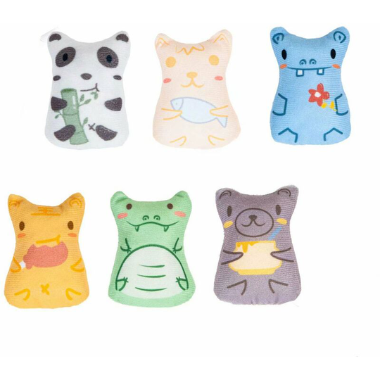 Pet products Cat toys Cat connotation catnip color scratch color cat toys 6 pieces set