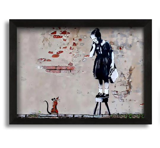 Scared Of The Mouse Framed Print