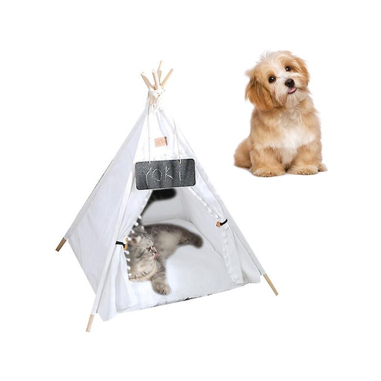 Pet Teepee, Dog and Cat Bed, Pet Houses with Thick Cushion b