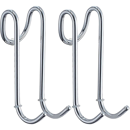 White Powder Coated Fence Hooks for Hanging (Silver, One Size)