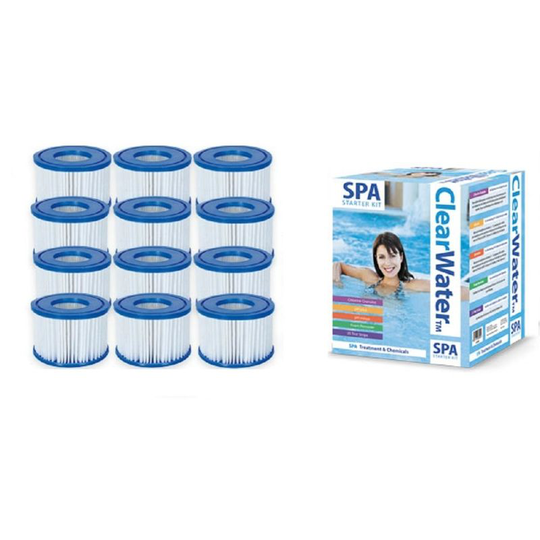 Bestway - Lay-Z-Spa Accessories- 12 Filters And Chemical Starter Set