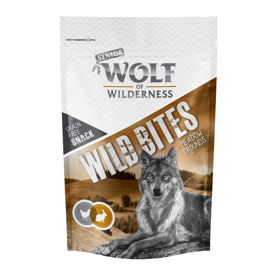 Wolf of Wilderness Wild Bites Senior "Meadow Grounds" Rabbit & Chicken - Saver Pack 3 x 180g