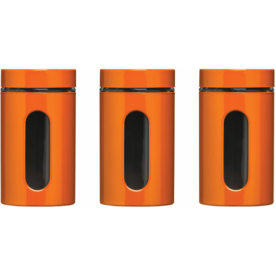 Premier Housewares - Orange Storage Jars - Set of 3
