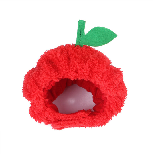 Pet hat Teddy dresses up as an apple headdress, cat dresses up as a hat, open ear cat headdress 15 * 12 * 3cm