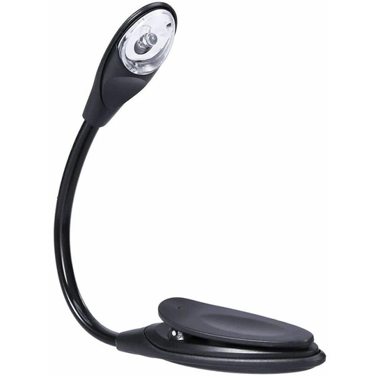 Handy Portable Travel Book Reading Light Mini led Clip Reading Light Slim Handy Portable Travel Book Reading Light Mini led Clip Reading Light, Black