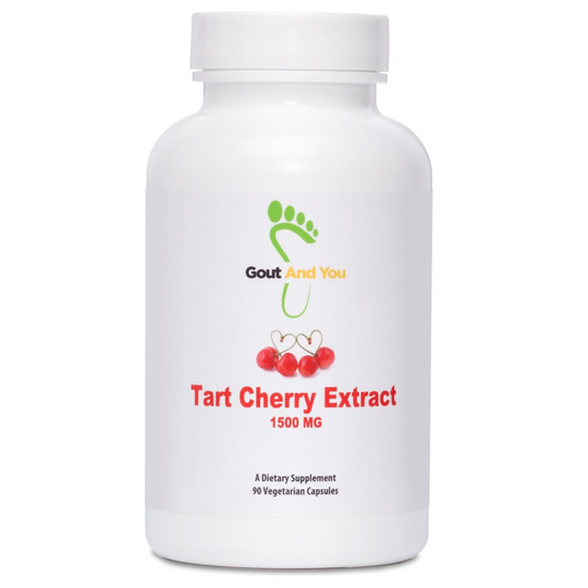 GoutandYou Tart Cherry Extract - Highly Potent- 1500 mg - 90 Vegetarian Capsules