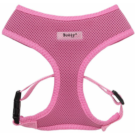 Soft Comfortable Mesh Breathable Fabric Dog Puppy Pet Adjustable Harness - Pink - Medium - Bunty