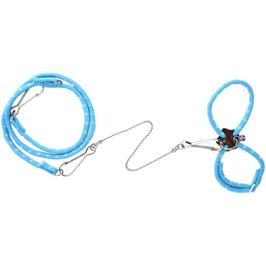 Modou - Adjustable Hamster Leash Anti-bite Traction Strap Soft Chest Strap for Mouse Squirrel Rat Mice Training Blue