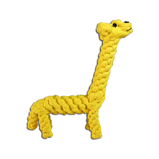 Betterlifegb - Dog Pet Puppy Chew Toys for Teething Boredom Dogs Rope Ball Knot Training Teeth Dogs Treats Toys for Small Middle Dog (Giraffe)