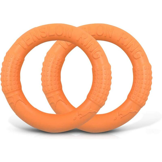 Floating Dog Frisbee Toy Indestructible Rubber Frisbee Dog Disc 2 Pieces