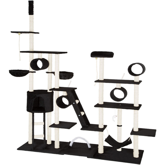 Tectake - Cat tree scratching post Snooky - cat scratching post, cat tower, scratching post - black - black