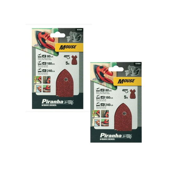 Black&decker - Black and Decker X31024 Assorted Mouse Sanding Sheets BDX31024 10 Sheets