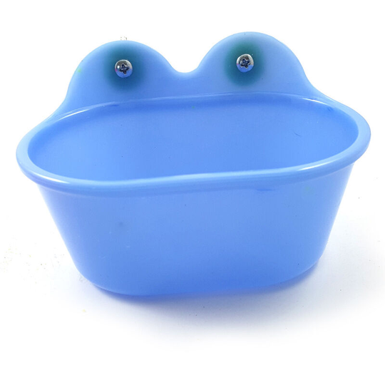 Bird Cage Multifunctional Bird Feeder - 1 Piece Bird Accessories Parrot Basin Hanging Box for Small Birds, Finches, Canaries Blue