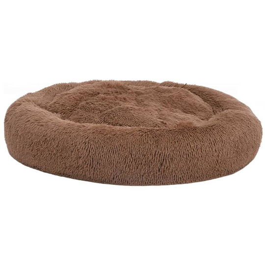 Washable Dog & Cat Cushion Brown 50x50x12 cm Plush Vidaxl Brown