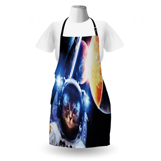 Kitten in Suit Planets Nebula Apron