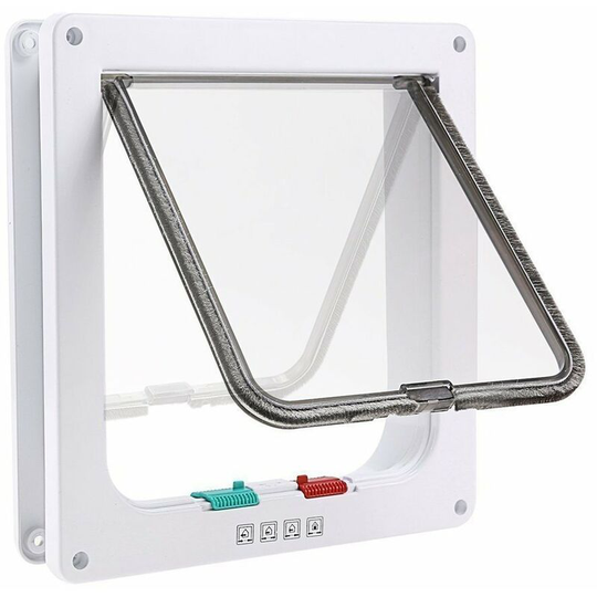 Position Cat Flap Cat Flap with Tunnel Cutout Cover Dog Cat Flap Cat Door with Lock Small Pet Cat Flaps Cat Mate Lockable Easy to Install