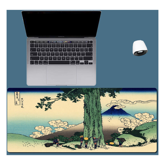 Gaming mouse pad, non-slip rubber base soft fabric mouse pad, Japanese style mouse pad with 27 scenes of Ukiyo-e (Japanese style 25, 300*900*3) - Muff