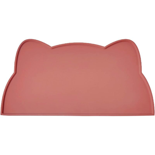 Cat and Dog Bowl Mat, Silicone Non-Slip Bowl Mat Waterproof Pet Food Mat (Coral Red)
