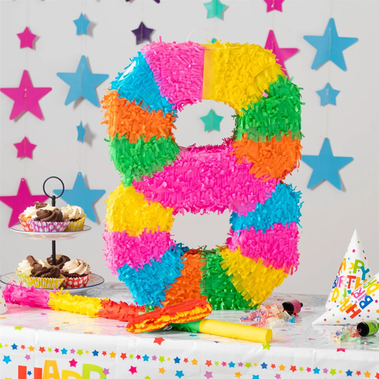 3 Piece Number 8 Pinata Set