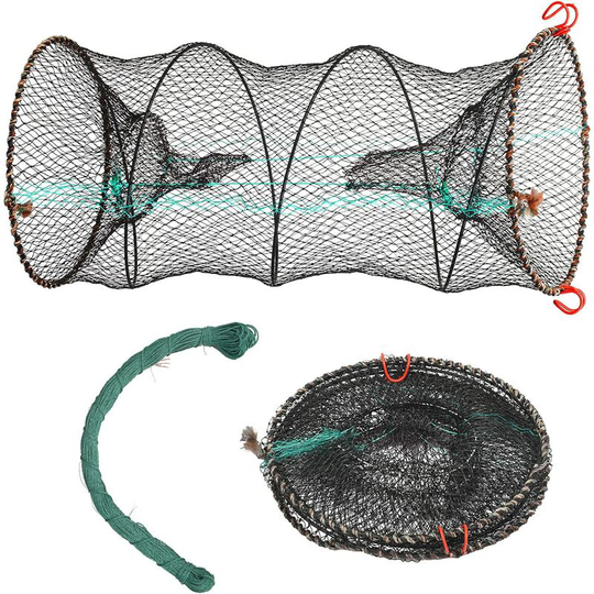 Thsinde - Crab Trap, Foldable Fishing Net Cage, Round Folded Portable Crayfish Trap with Nylon Rope for Fishing Fish Shrimp Fishing Outdoor Outdoor