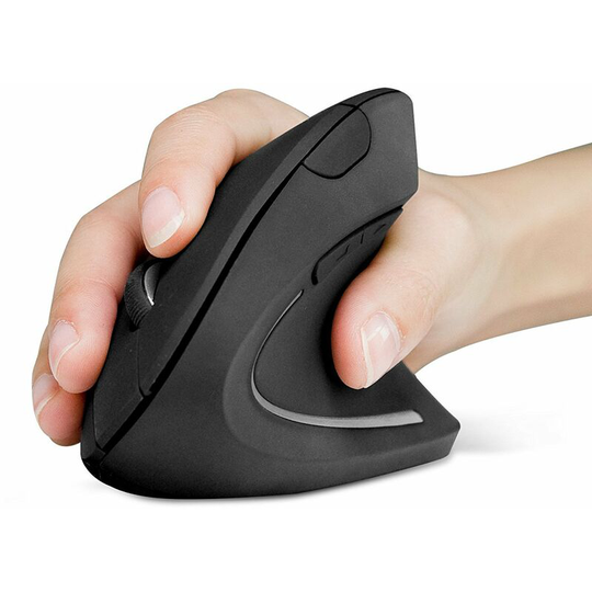 Thsinde - Rechargeable Ergonomic Wireless Mouse, Vertical Wireless Mouse with usb Receiver, Optical Mouse for Computer, Laptop, Notebook, Black