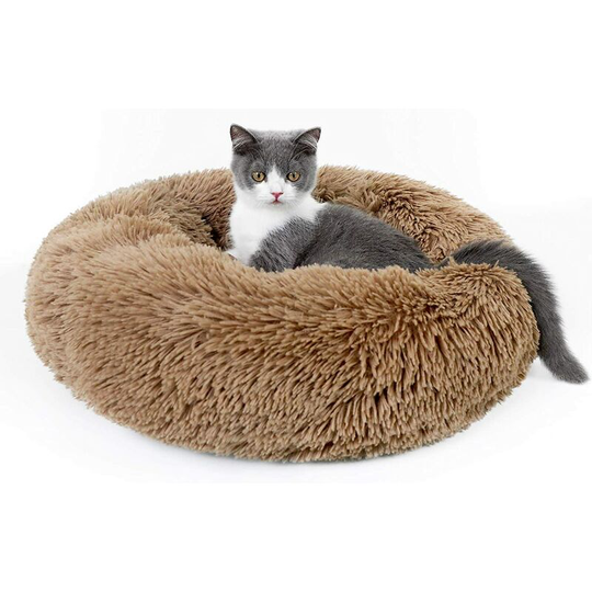 Betterlifegb - Cat Basket, Cushion Dog Cat Round Plush, Extra Soft and Comfortable, Washable Cat Bed, Shopping Cart Anti Stress Ideal for Kitten