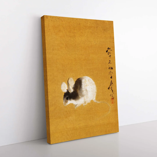 Mouse by Shibata Zeshin - Wrapped Canvas Painting