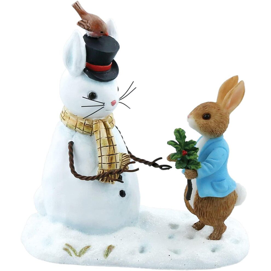 Beatrix Potter Peter and Snow Rabbit Figurine, Multi-Colour