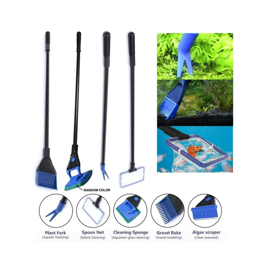 Fish Tank Aquarium Cleaning Kit Fishnet Cleaner Tools 5 in1