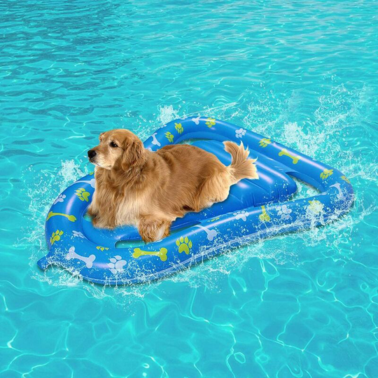 Benobby Kids - Pool Float for Dog and cat,pet Pool Float,Inflatable Stay Dry Ride On Puppy Paw Raft for Pets Swimming(125*97CM)