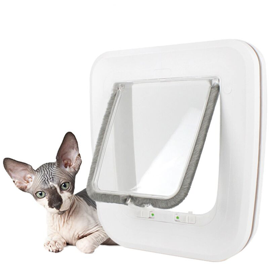 Sun Flowergb - Manual Lock Cat Flap, Easy Installation, 4-Way Manual Lock, for Cats up to 5 kg, Energy Efficient, Adaptable, Accessories Available,