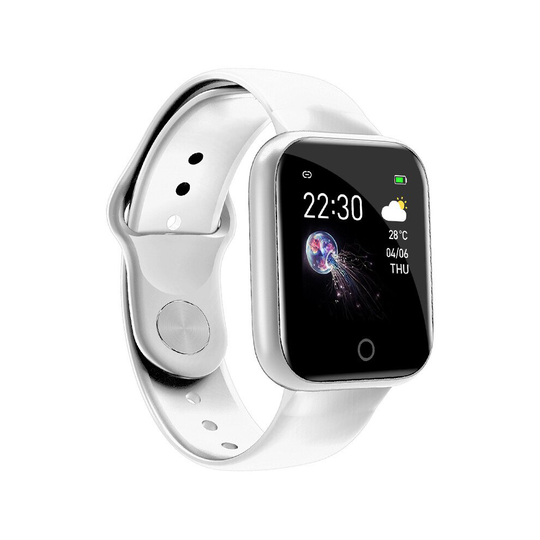(White) Smart Watch Blood Pressure Heart Rate Sport Fitness Tracker for Android iPhone