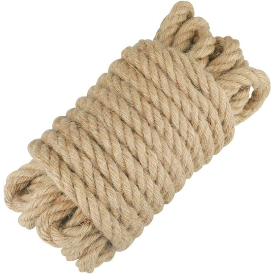 Jute Rope Twine Hemp Rope 12mm thick for Decoration, diy Crafts, Gardening