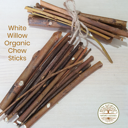 Nature's Goodies Organic White Willow Sticks Wood Pet Chew Toy Treat for Rabbits Guinea Pigs
