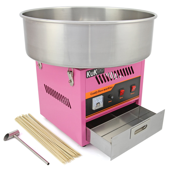 KuKoo Candy Floss Making Machine Cotton Candy Maker Sugar Party Fair FREE sticks