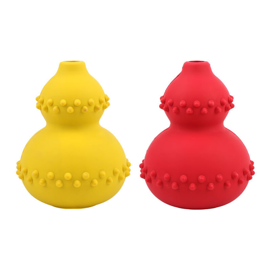 2 pet toy, dog bite puzzle, rubber molar gourd, interactive leaky toy