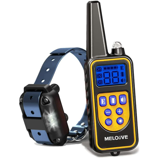 Hiasdfls - Rechargeable Dog Training Collar, with Vibration, Sound, Static Shock and Light Mode, 800m Range, IPX67 Water Resistant, Suitable for