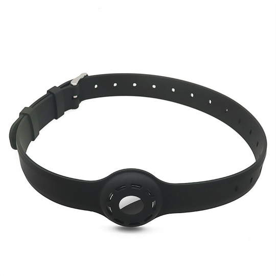 Dog Collar/Cat Collar, 1Pcs Pet Collar Anti Loss Cat Dog Silicone Airtags Tracker Cover black - Muff