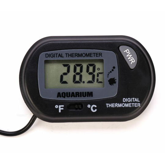Aquarium digital thermometer, 2 packs of 2 LCD digital thermometer for aquarium, aquarium and reptile, habitat temperature (2 pieces)
