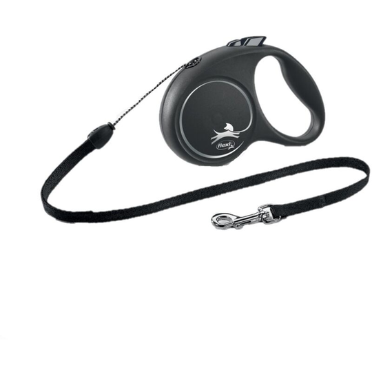 Retractable Dog Lead (5m) (Black) - Black - Flexi