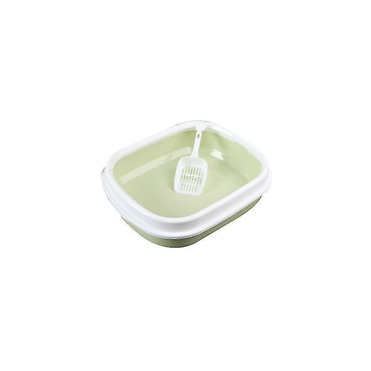 Deckon - Cat Litter Box Semi-enclosed Cat Toilet Cat Litter Box Pet Cat Supplies(Green)