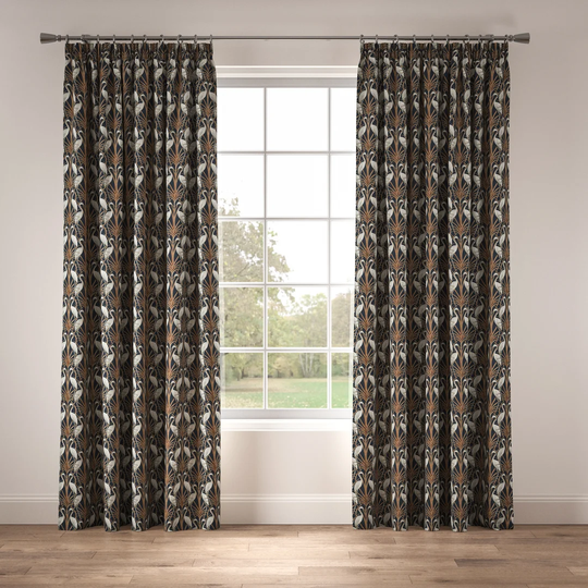 Made to Order - Nouveau Heron Pencil Pleat Blackout Curtains