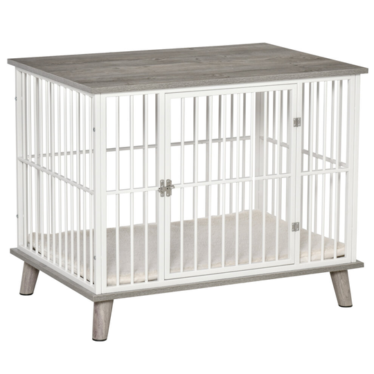 PawHut Furniture Style Dog Cage House w/ Soft Cushion Small Medium dog