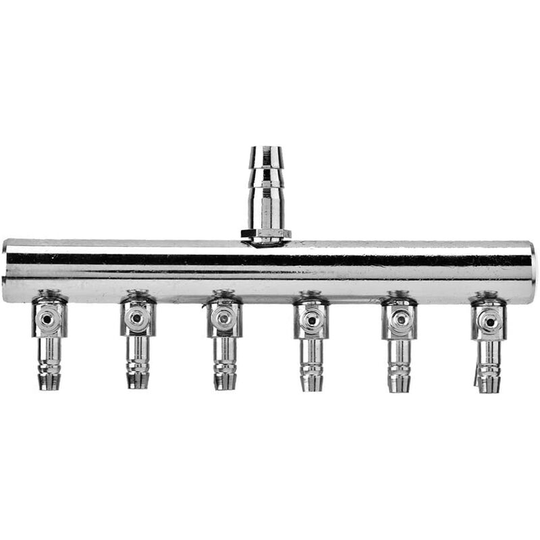 Stainless Steel Aquarium Air Flow Splitter Aquarium Air Control Valve Aquarium Oxygen Distributor Aquarium Air Pump Accessories (6 Way)