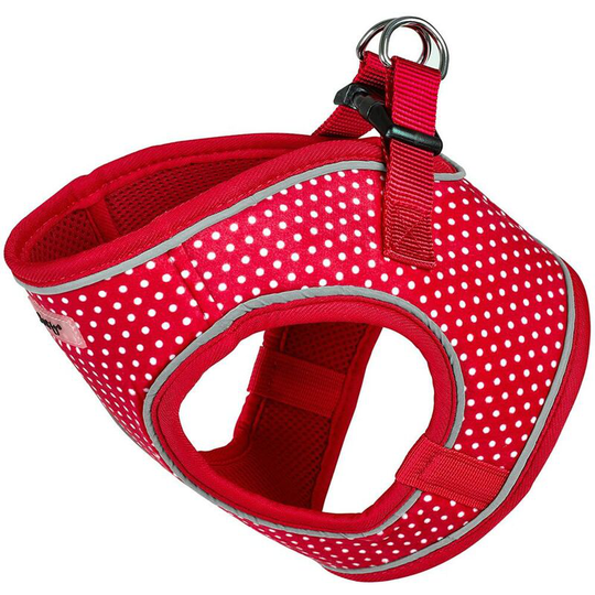 Adjustable Dog Puppy Pet Fabric Harness Soft Comfortable Mesh Vest Breathable - Polka Dot - Medium