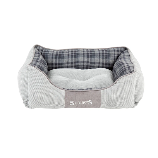Highland Bolster Cushion in Grey/White