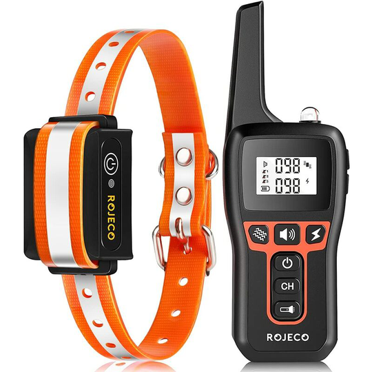 Dog Training Collar, 1000m Rechargeable Electronic Anti-Bark Collar, Adjustable IP67 Waterproof Collar with 3 Modes Sound Vibration Shock for Small
