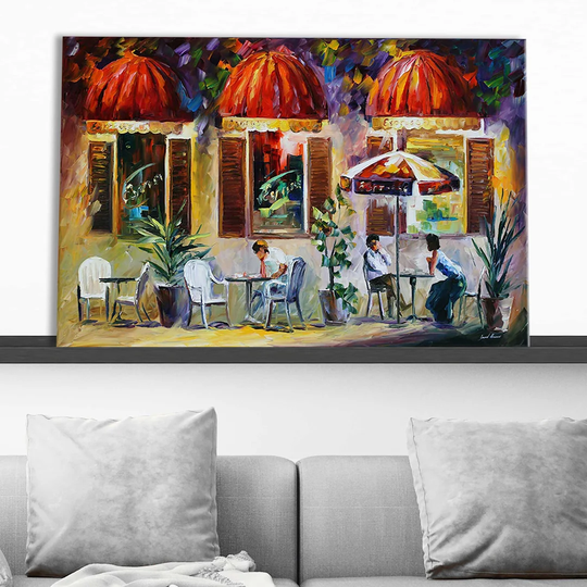 Espresso - Paris by Leonid Afremov - Wrapped Canvas Painting Print